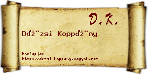 Dézsi Koppány névjegykártya
